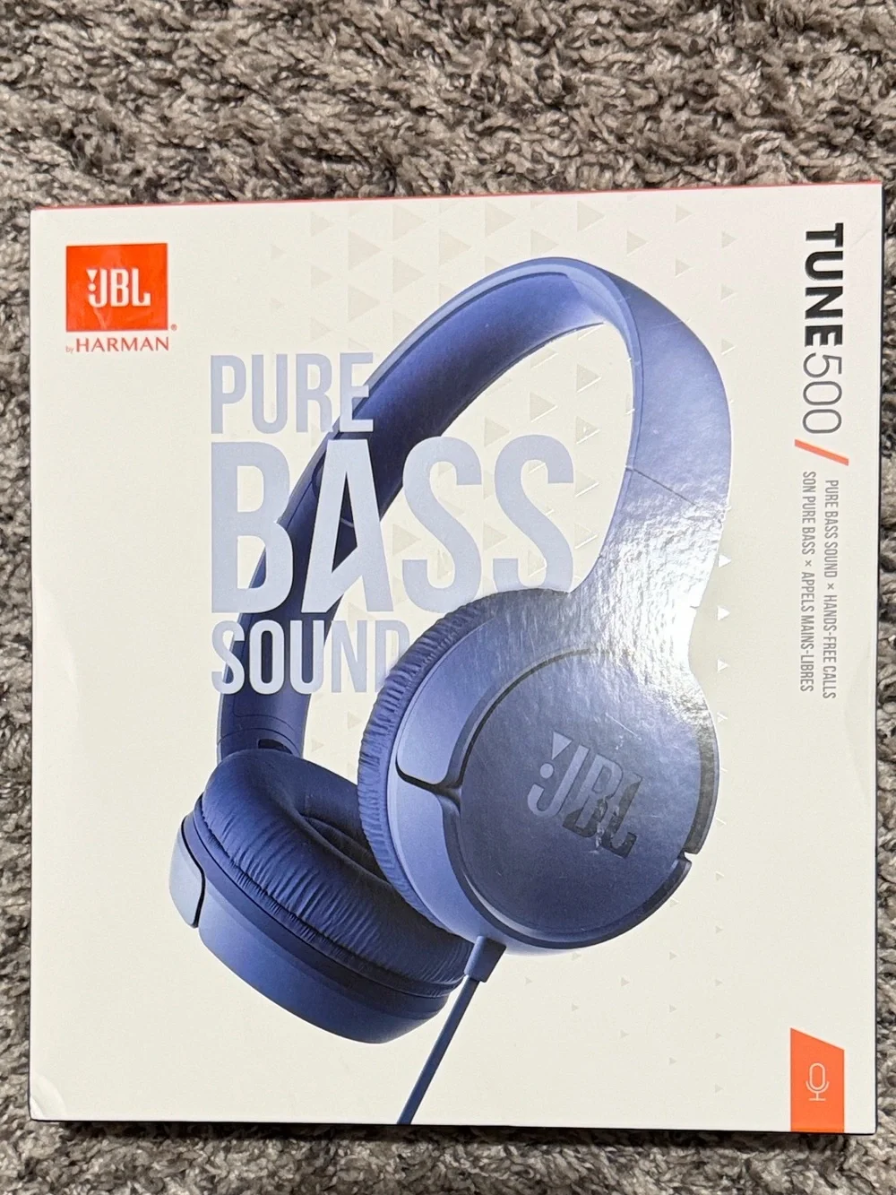 JBL Tune 500 Over-Ear Headphones — Blue